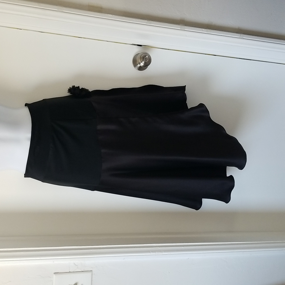 Black Satin Skirt / Tango Skirt